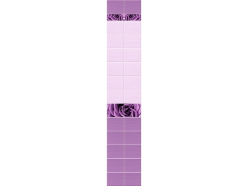 Панель ПВХ Unique Капли росы фиолетовый (рисунок)