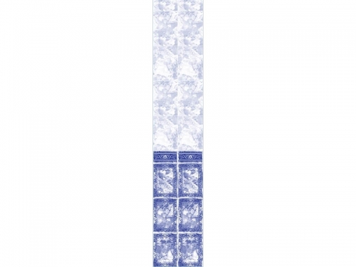Панель ПВХ с фризом Барон синий