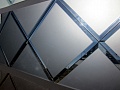 Плитка зеркальная треугольная серебряная матовая