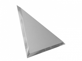 Плитка зеркальная треугольная серебряная матовая