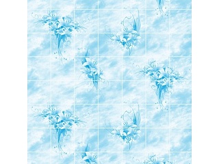 Панель ХДФ Букет цветов голубой