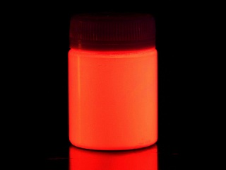 Светящаяся краска по ткани красная / красно-оранжевая